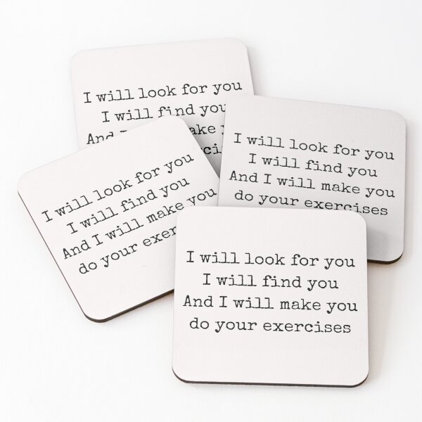 Item preview, OCT - I will find you and make you do your exercises! designed and sold by Millenial Designs.