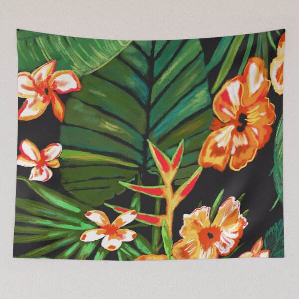 Item preview, Tropical Plants Lush Greens and Oranges designed and sold by jlisaksen.