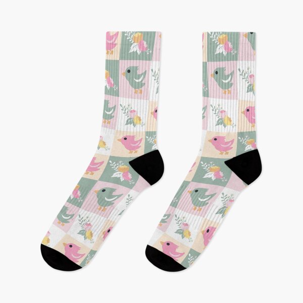 Item preview, Spring birds and flowers pattern designed and sold by PyjamaBee.