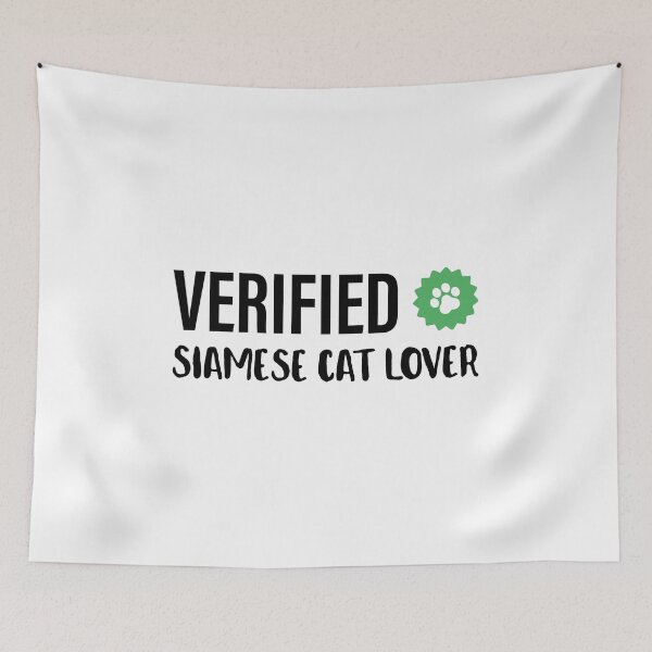 Item preview, Verified | Cat Lover | Siamese Cat | White designed and sold by Fluffy-Vectors.