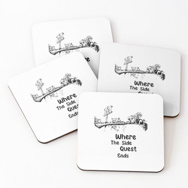 Item preview, WHERE THE SIDE QUEST ENDS, FUNNY HUMORISTIQUE SAYINGS designed and sold by magicos1.