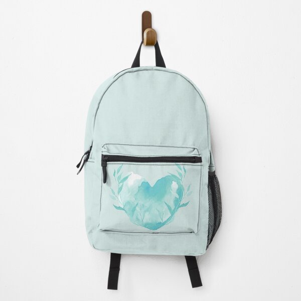 Item preview, Blue watercolour heart with leaves designed and sold by Dolyaz.