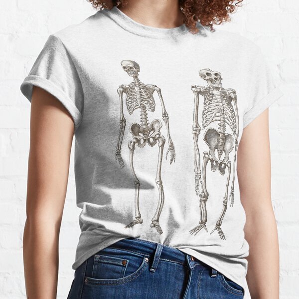 Skeletons of Man and Ape Classic T-Shirt