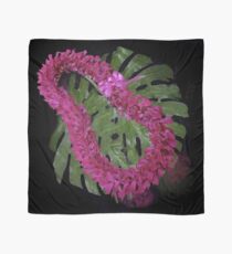 Hawaiian Double Orchid Lei and Leaf Scarf