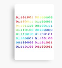 Binary... i can't read it! Canvas Print