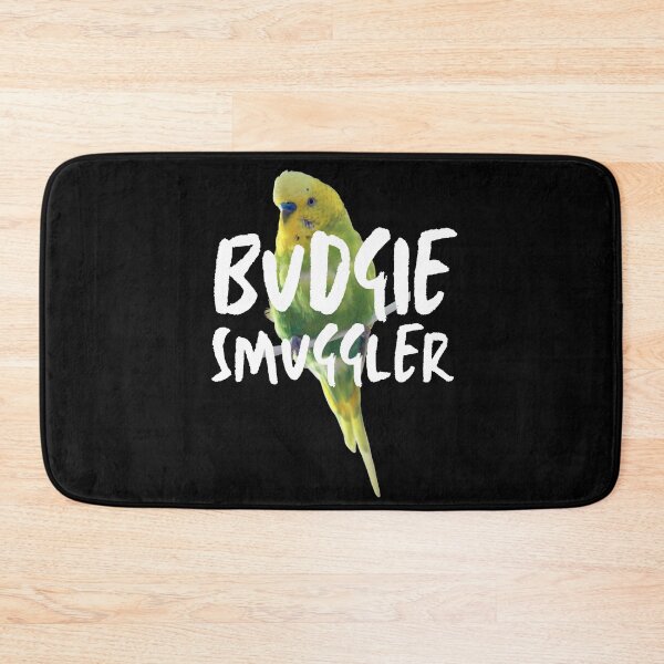 Item preview, Budgie Smuggler (Yellow Green Budgie, White Text) designed and sold by JellyBeenzz.