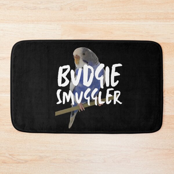 Item preview, Budgie Smuggler (Blue White Budgie, White Text) designed and sold by JellyBeenzz.