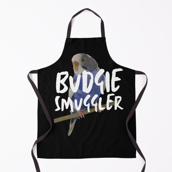 Item preview, Budgie Smuggler (Blue White Budgie, White Text) designed and sold by JellyBeenzz.