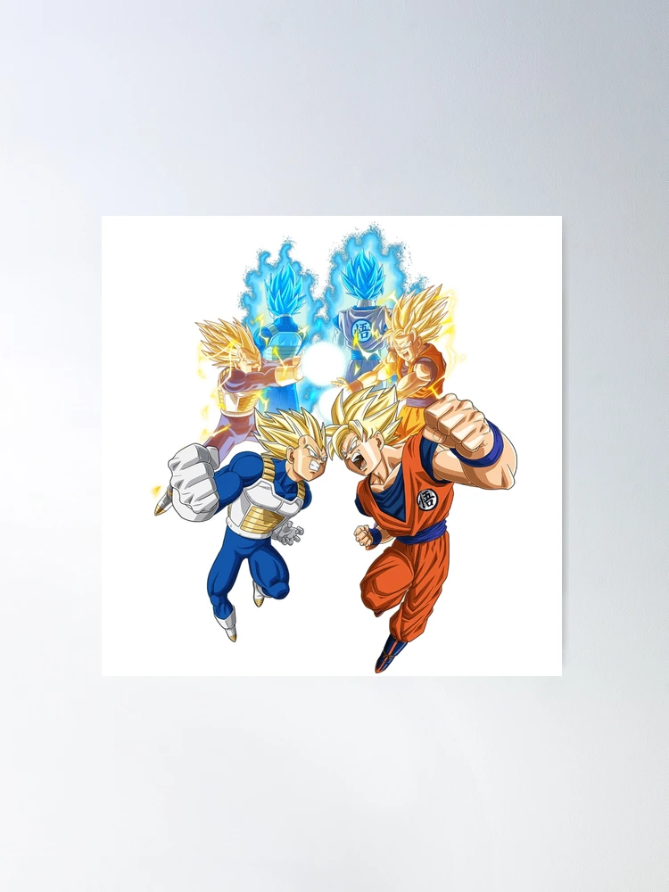 Goku Super Saiyan Blue Kaioken x20 / Surpass Your Limits Poster for Sale  by fitainment