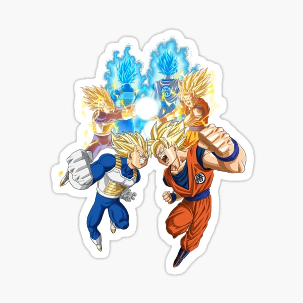 Goku x Vegeta vs Moro arc Sticker for Sale by otakubento2020