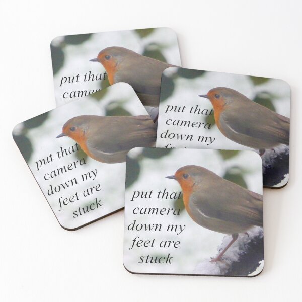 Item preview, robin redbreast with its feet stuck designed and sold by 6059.