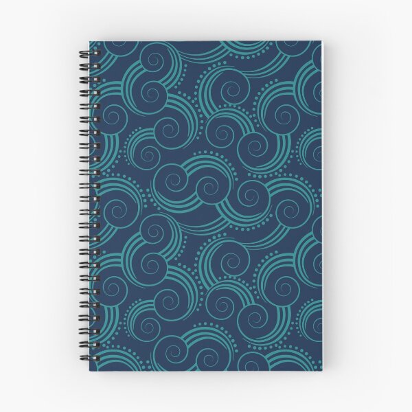 Item preview, Navy and Teal Ocean Swirls designed and sold by peacockcards.