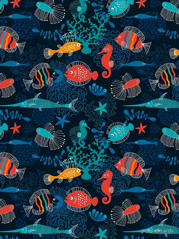 Tropical Fish Under the Sea Graphic T-Shirt for Sale by peacockcards