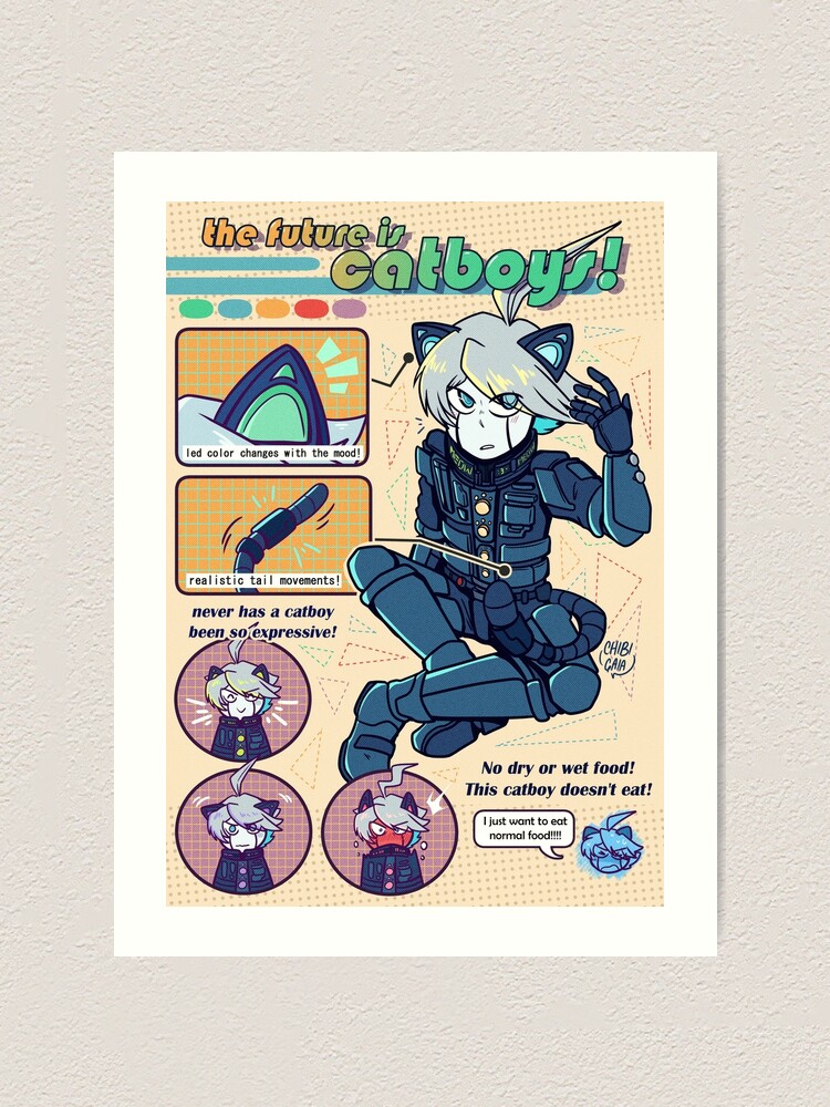 robot-catboy-propaganda-art-print-for-sale-by-chibigaia-redbubble