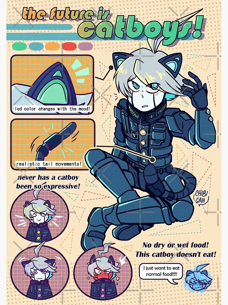robot-catboy-propaganda-art-print-for-sale-by-chibigaia-redbubble