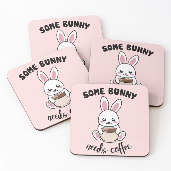 Item preview, Some Bunny Needs Coffe - Coffee and Bunny Pun - Version for the light background designed and sold by ShyOwlet.