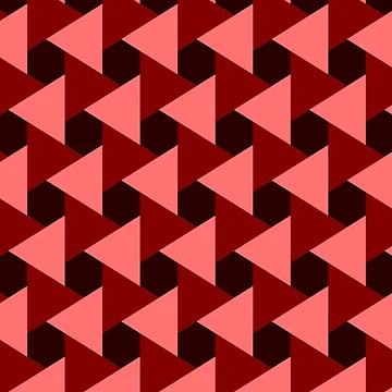 Artwork thumbnail, Red Triangular Pattern - Geometric by sasijaya
