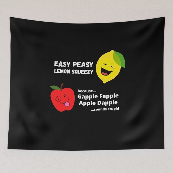 Item preview, Easy Peasy Lemon Squeezy - Foodie Word Play Humor designed and sold by ittybittyowl.