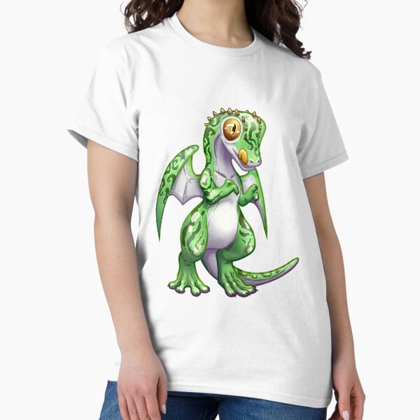 Dragon gecko à spirales debout T-shirt classique