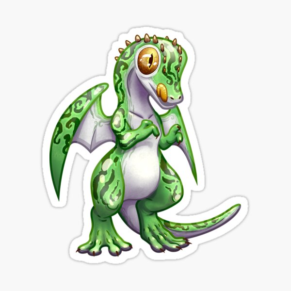 Dragon gecko à spirales debout Sticker