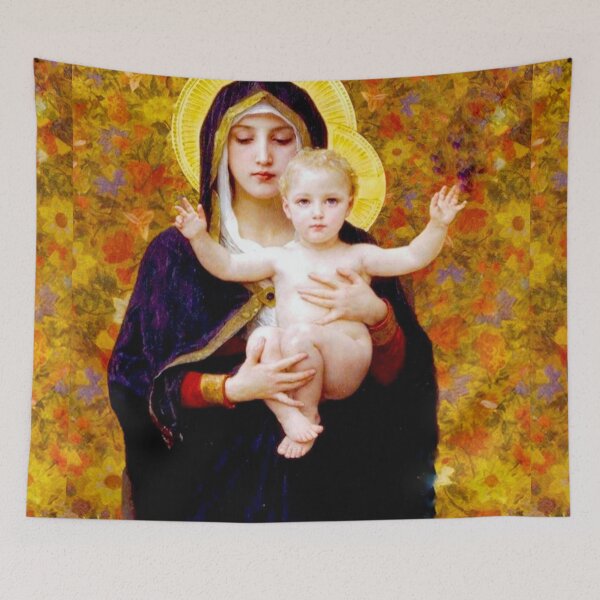 Item preview, Madonna and Child, after Bouguereau | Mother's Day 2021| Retro | Vintage designed and sold by spinolator.