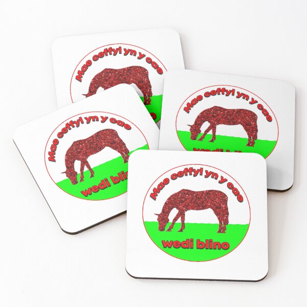 Item preview, Wales, Welsh Flag, Horse in field, wedi blino designed and sold by Aurorapod.
