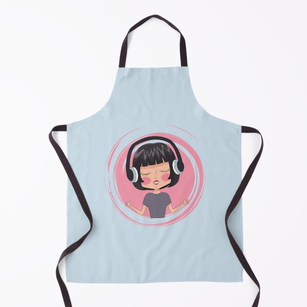 Item preview, Cute Woman Face girl drawing abstract pink abstractface headphone designed and sold by Queengood.