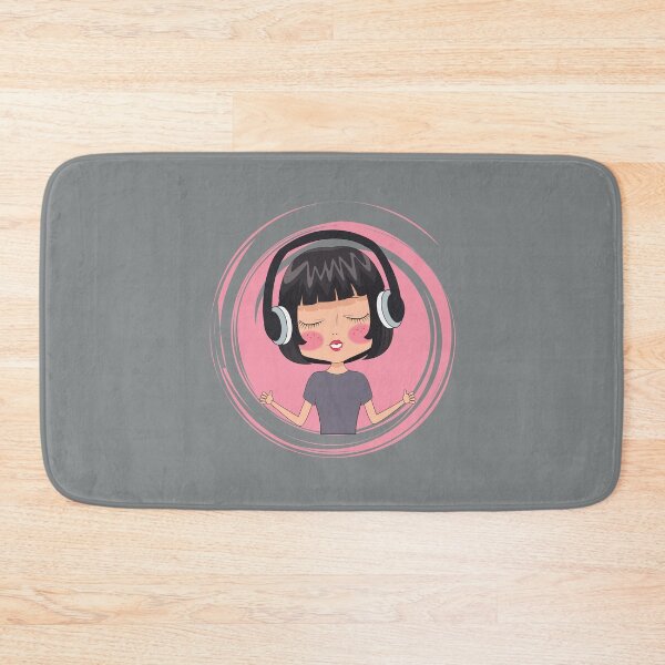 Item preview, Cute Woman Face girl drawing abstract pink abstractface  headphone designed and sold by Queengood.