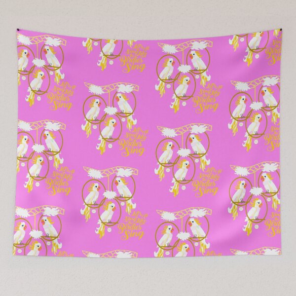 Item preview, Tiki Room Birdies Sing in Pink designed and sold by RadicalRad.