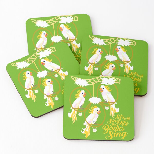 Item preview, Tiki Room Birdies Sing in Green designed and sold by RadicalRad.