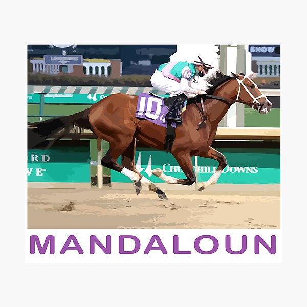 Item preview, Mandaloun - Classic Horseracing designed and sold by TrillheadsStore.