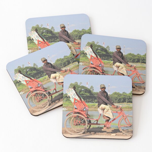 Item preview, An ordinary rickshaw puller on the street in front of a river  designed and sold by FCEalin.