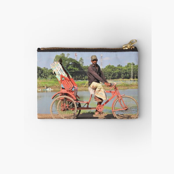 Item preview, An ordinary rickshaw puller on the street in front of a river  designed and sold by FCEalin.