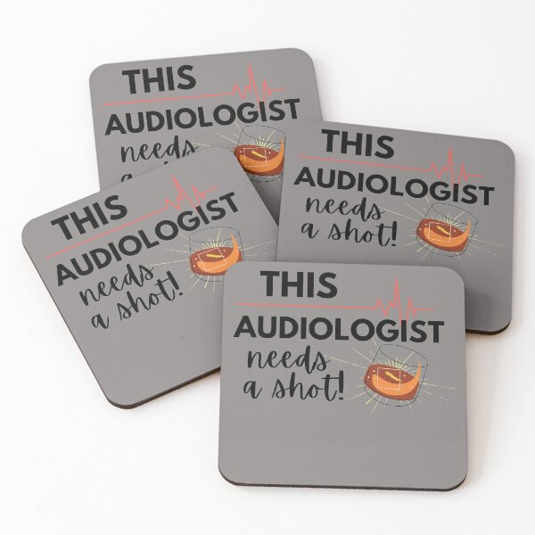 Item preview, This Audiologist needs a Shot- Funny Gift Ideas for Audiologists- Black Text Version designed and sold by EvaWolf.