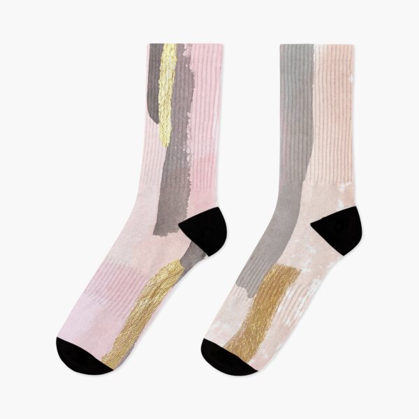 Item preview, Abstract art pink gold grey designed and sold by Arinom.