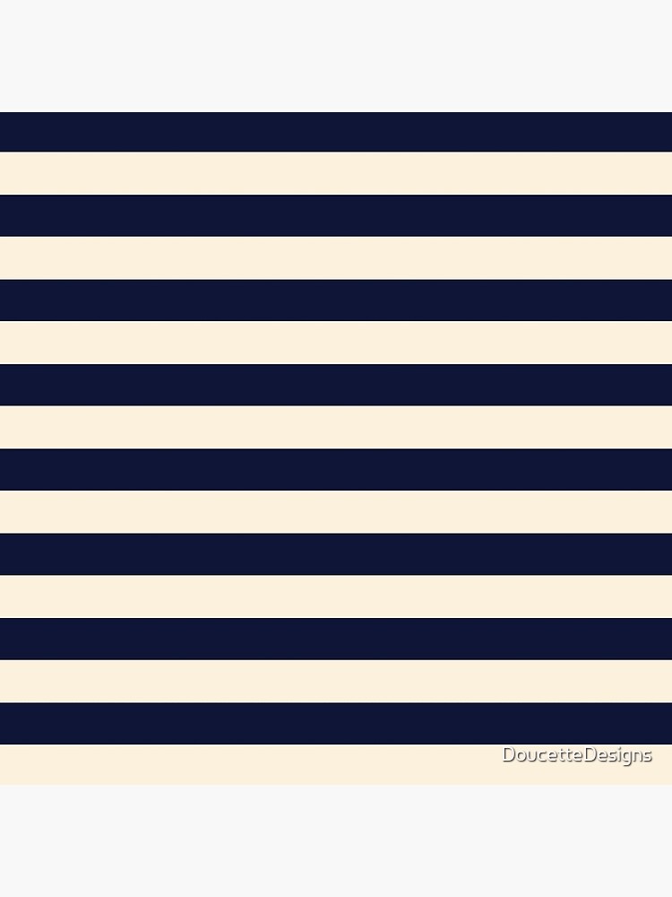 Navy Ivory Bold Stripes by DoucetteDesigns