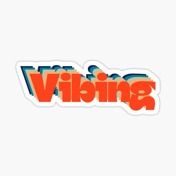 Colorful Vintage Vibing Sticker