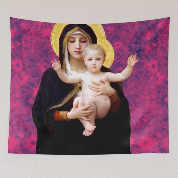 Item preview, Madonna and Child, after Bouguereau | Mother's Day 2021| Retro | Vintage designed and sold by spinolator.