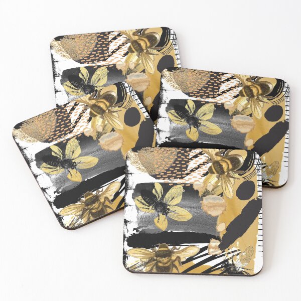 Item preview, Black And Gold Bee Collage  designed and sold by Designs By YL.