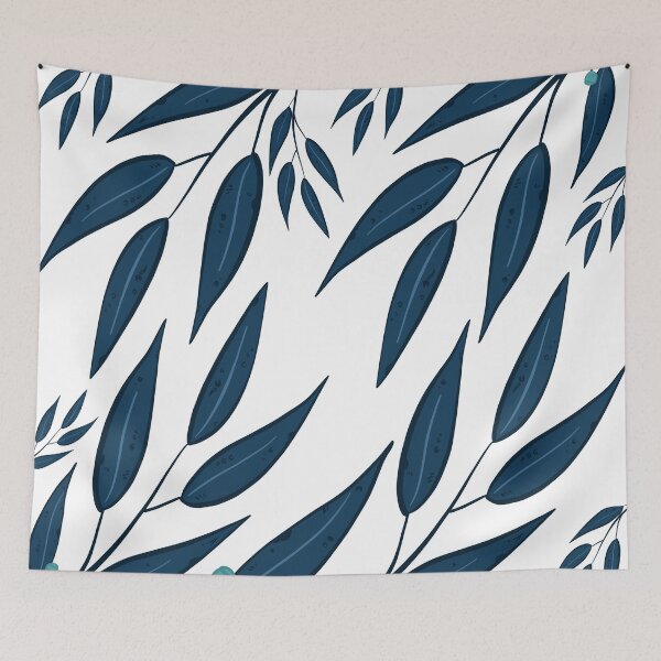 Item preview, Blue gum leaves pattern  designed and sold by Yellowsprint.