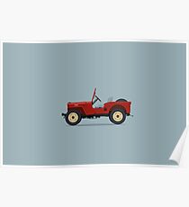 Jeep Willys CJ2A Poster