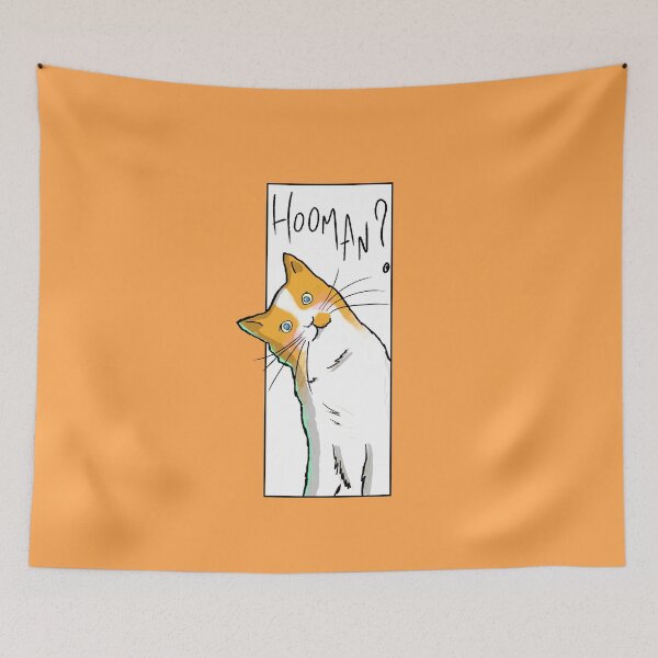 Item preview, Hooman? Cute Orange Cat - White Background designed and sold by OooiChris.
