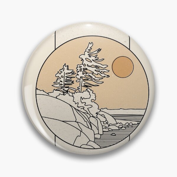 Item preview, Georgian Bay Landscape Line Art designed and sold by VivtheFish.
