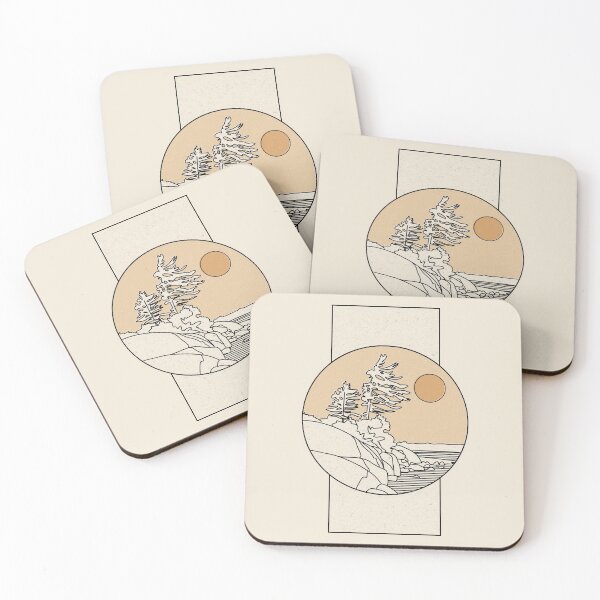 Item preview, Georgian Bay Landscape Line Art designed and sold by VivtheFish.