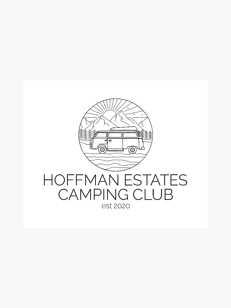 "Hoffman Estates Camping Club" Sticker for Sale by Tjsuglia Redbubble