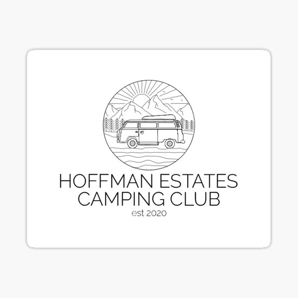 "Hoffman Estates Camping Club" Sticker for Sale by Tjsuglia Redbubble