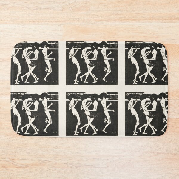 Item preview, Primitive Naked Dancers, Black and White Vintage Art designed and sold by jlisaksen.
