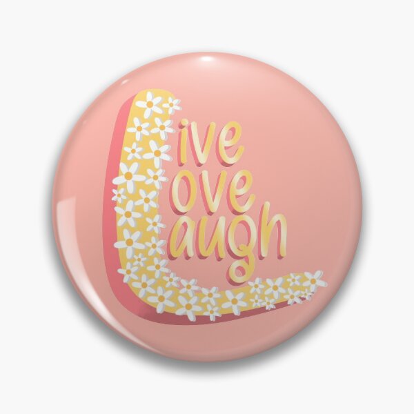 Item preview, Live Love Laugh with Daisy Flowers - Positive Inspiration Motivational Quote - Quotes designed and sold by Trista Designs.