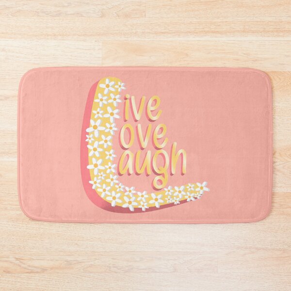 Item preview, Live Love Laugh with Daisy Flowers - Positive Inspiration Motivational Quote - Quotes designed and sold by Trista Designs.