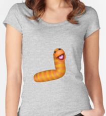 A fuzzy little worm Fitted Scoop T-Shirt